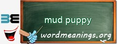 WordMeaning blackboard for mud puppy